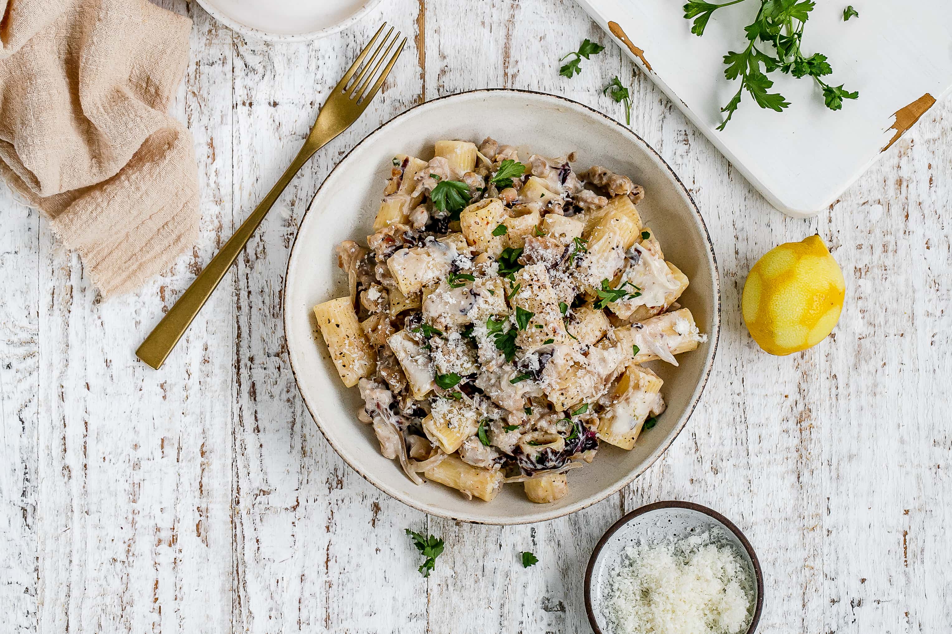 Creamy Ricotta Pasta with Sausage