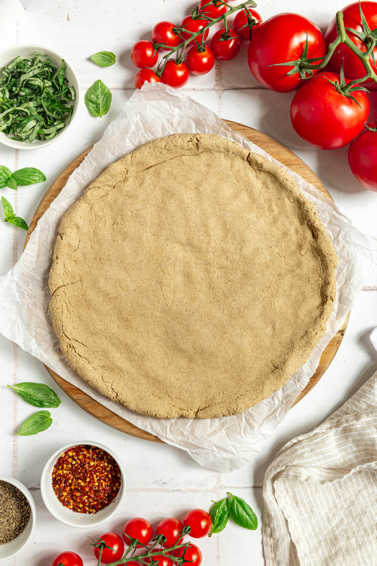 OilFree Vegan Oat Flour Pizza Crust (No Yeast)