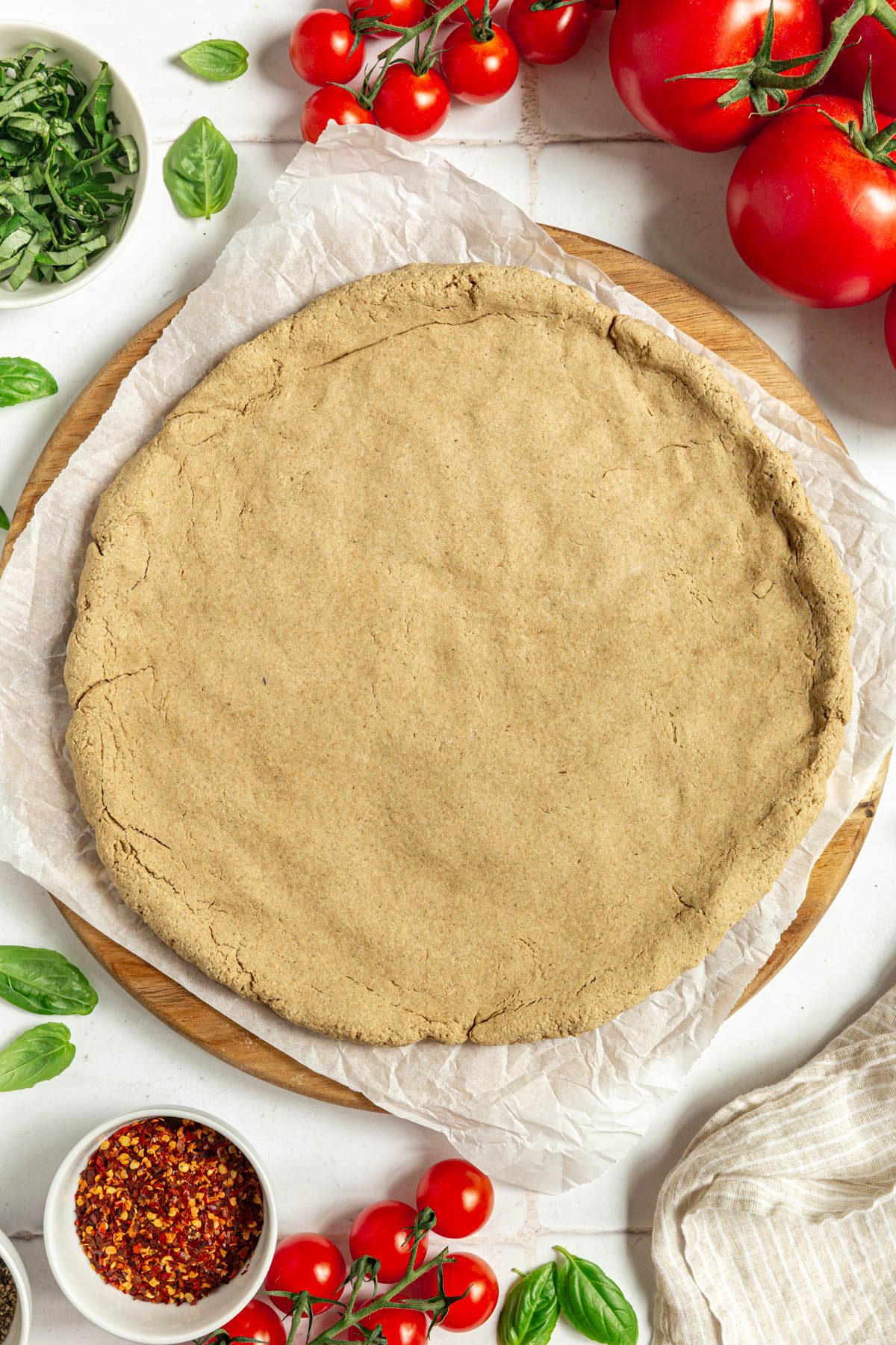 OilFree Vegan Oat Flour Pizza Crust (No Yeast)