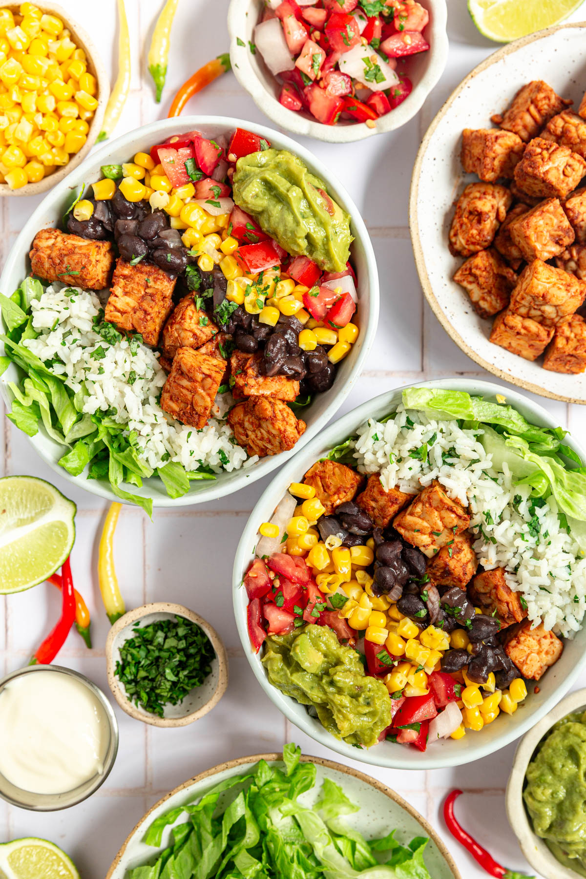 Tempeh Burrito Bowls (Vegan Chipotle Copycat)