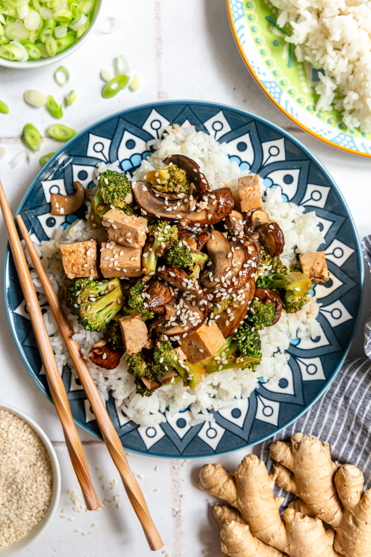 Tofu Broccoli Mushroom Stir Fry