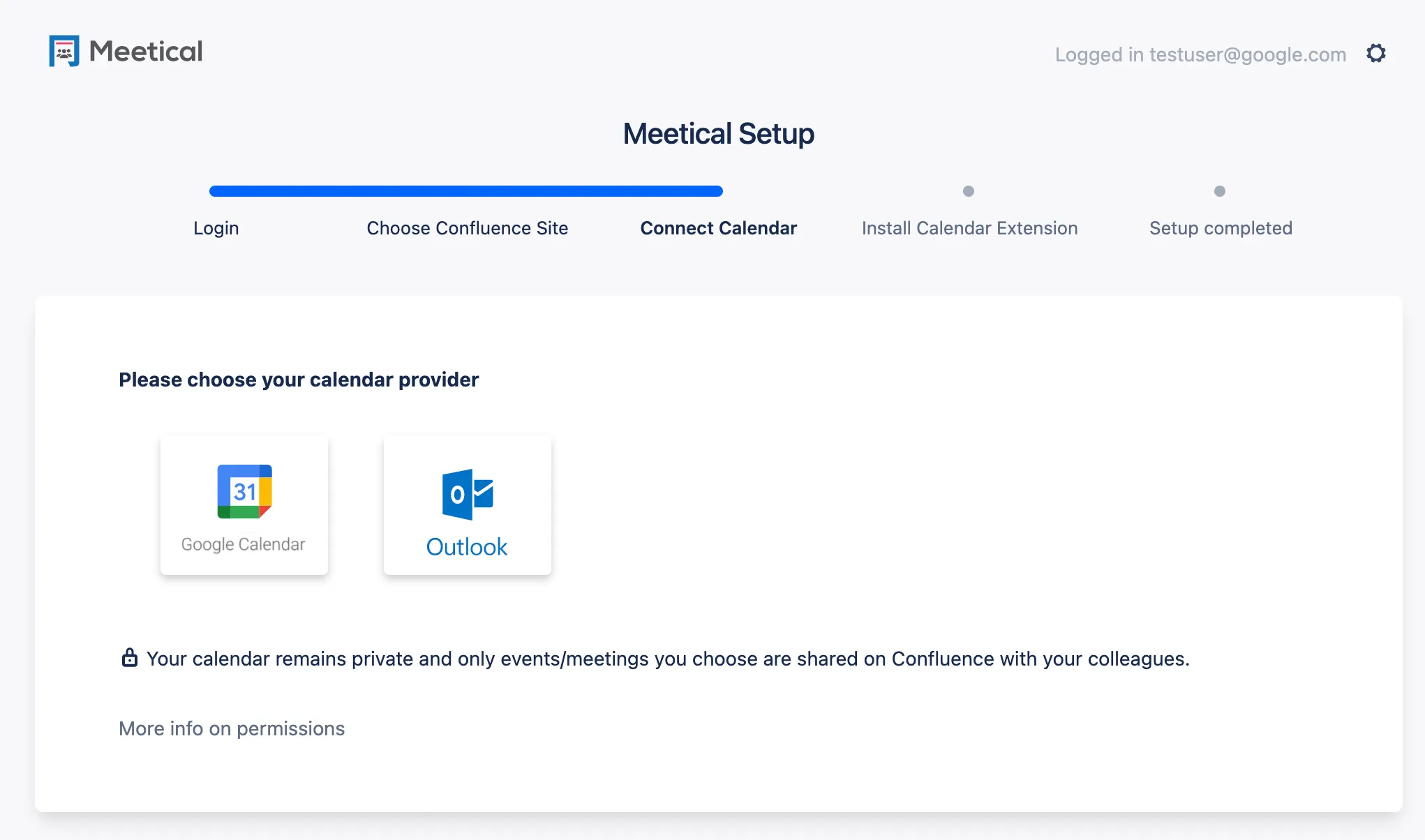 Confluence Google Calendar Integration | Meetical