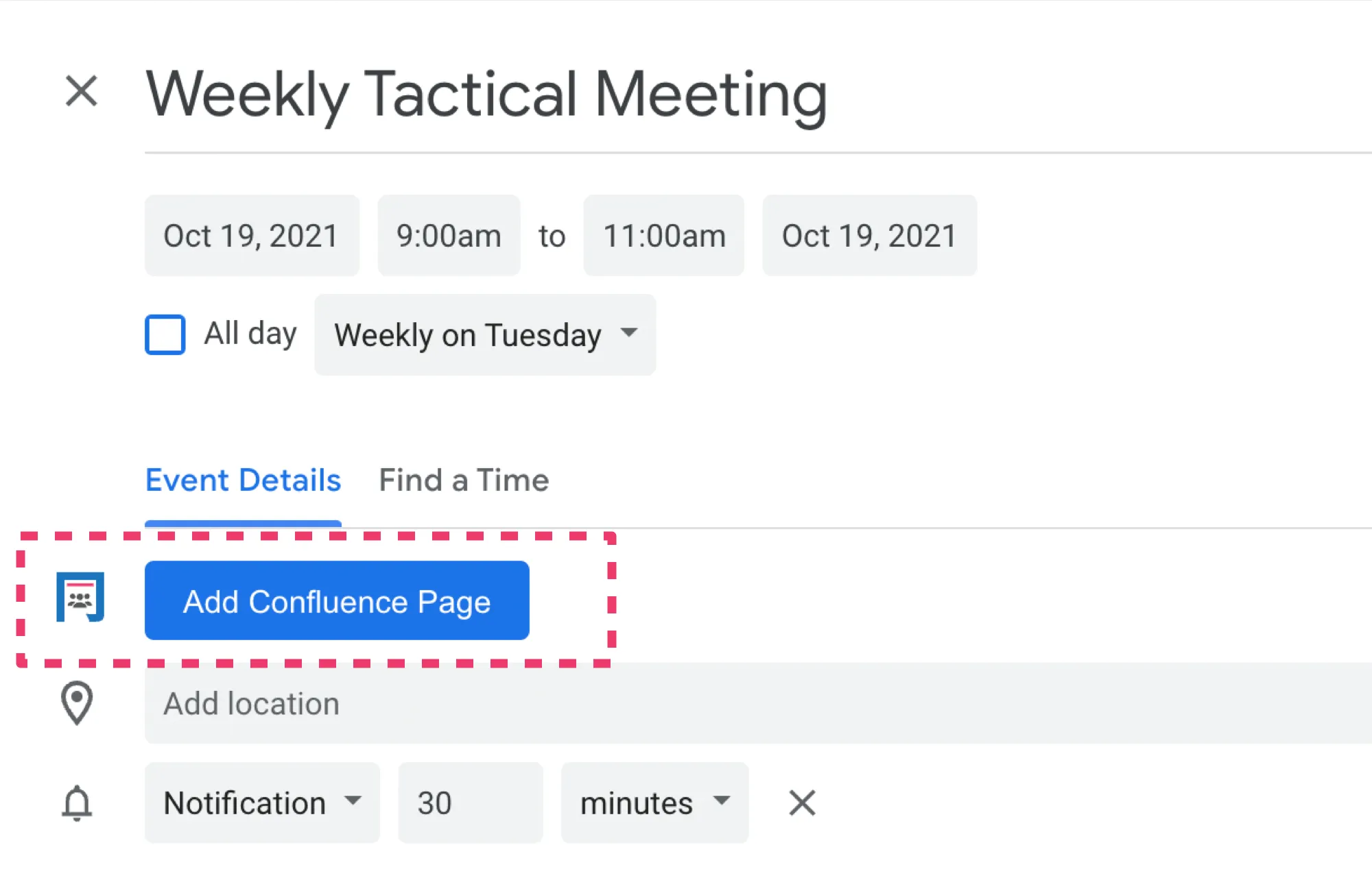 Confluence Google Calendar Integration | Meetical