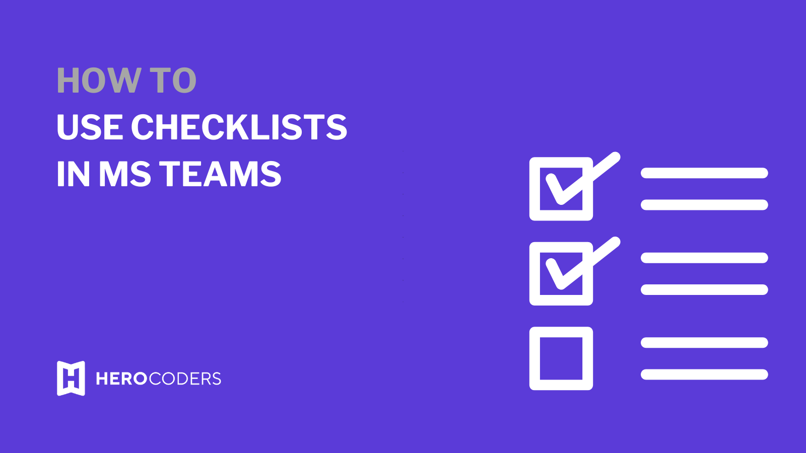 To-do Checklist for MS Teams