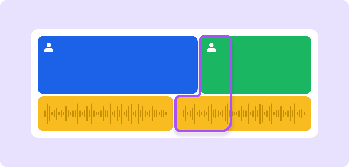 A screenshot of a J cut shape in video editing software