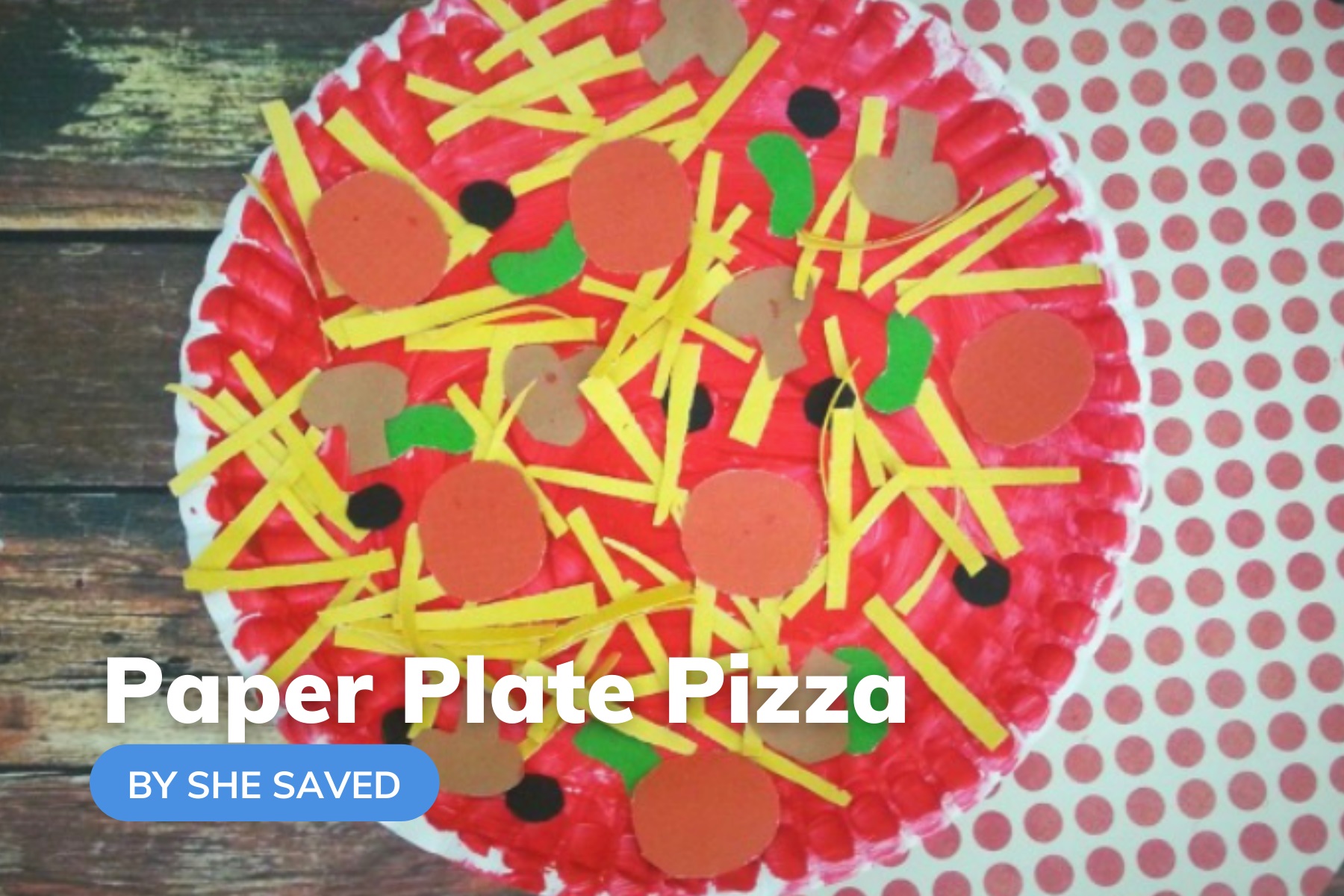 pizza paper plate diy craft for kids