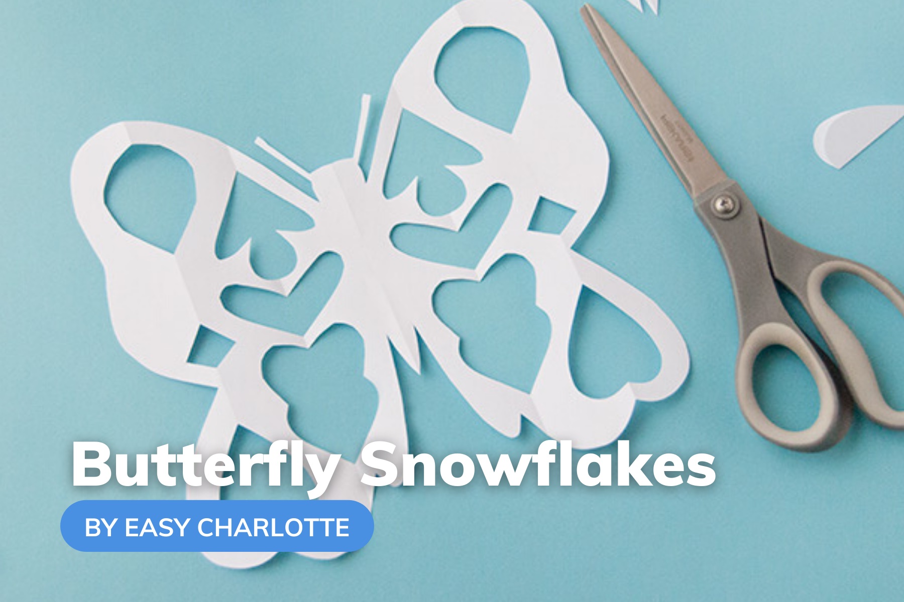 snowflake butterflty diy craft for kids