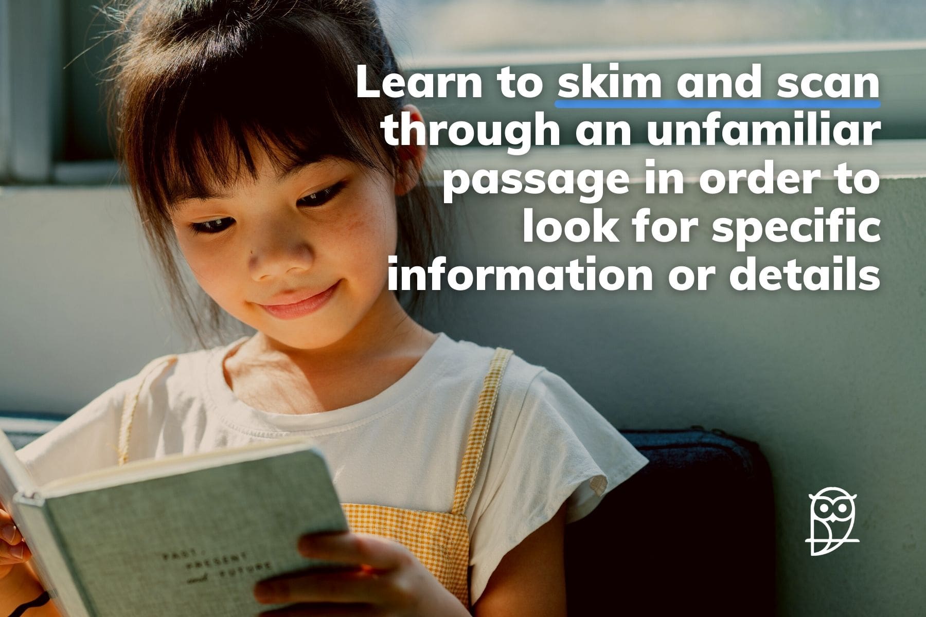 reading comprehension strategy - learn how to skim and scan through an unfamiliar passage 