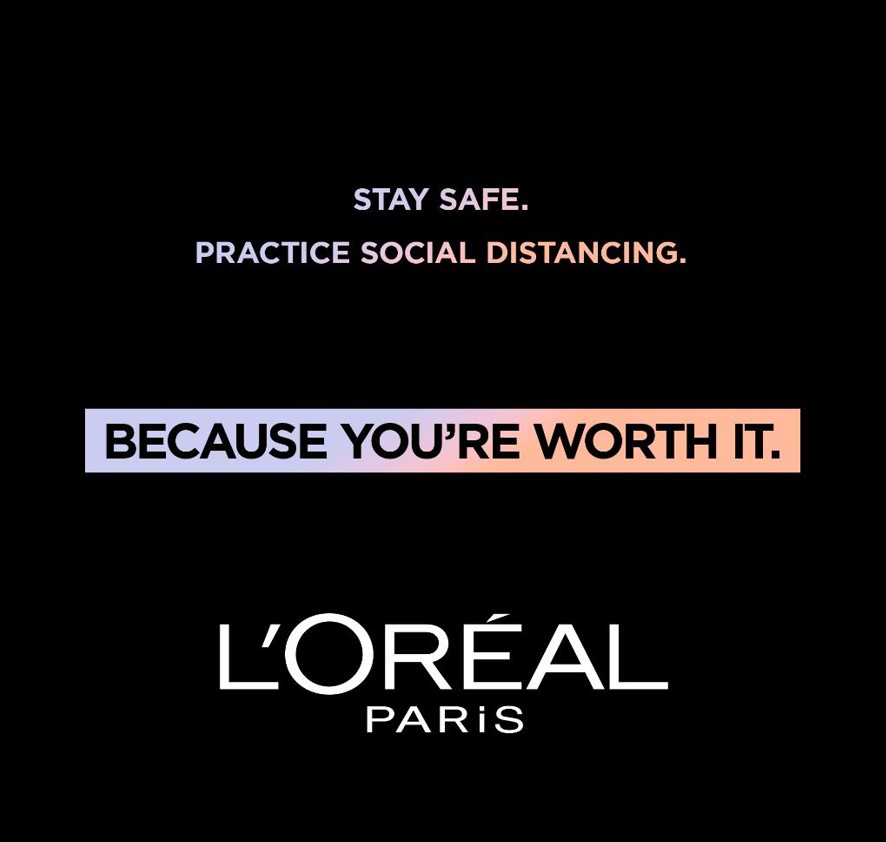 L'OREAL on social distancing
