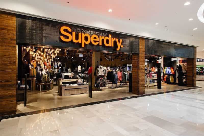 The display of board of Superdry sttore,