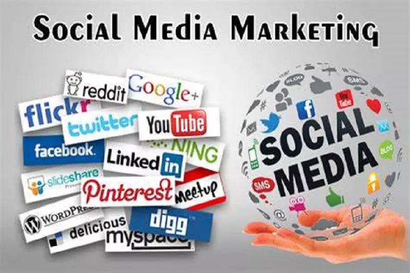 Social media marketing image is shown