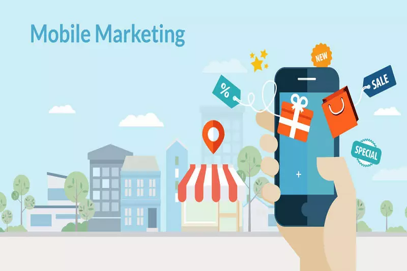 Mobile marketing image is shown