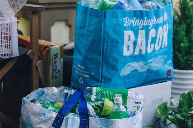 A recycling bottle shown in image