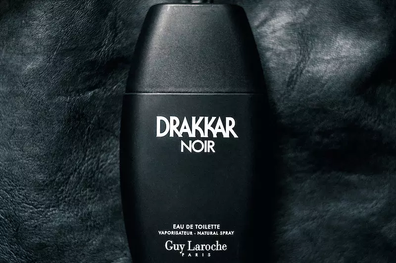 a black perfume bottle