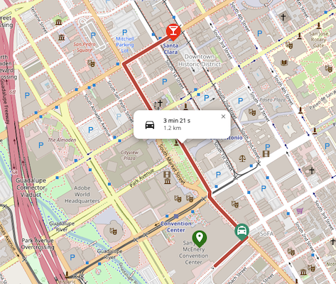 Taxi route