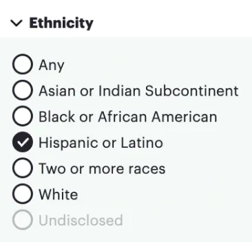 Pando DEI filter data