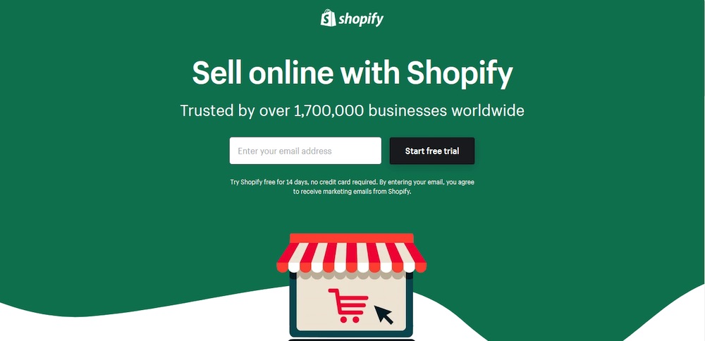 shopify landing page copywriting