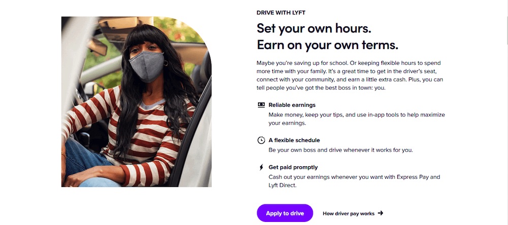 lyft landing page copywriting