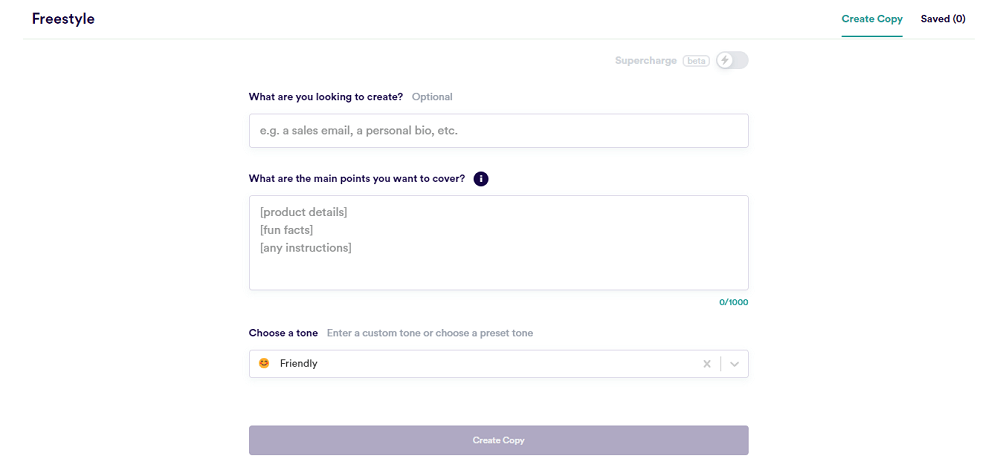 CopyAI Freestyle Tool