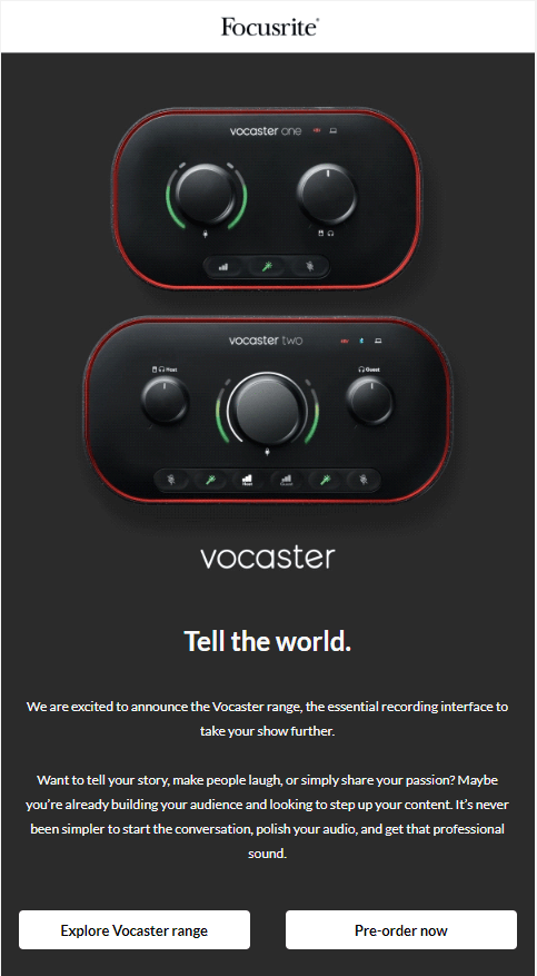 focusrite - aida marketing