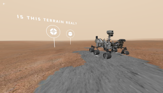 A rover on the surface of Mars