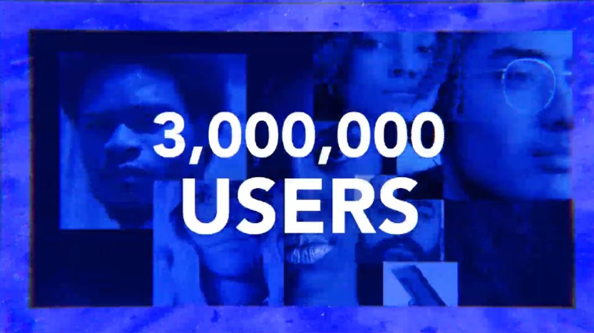 '3000 users' text