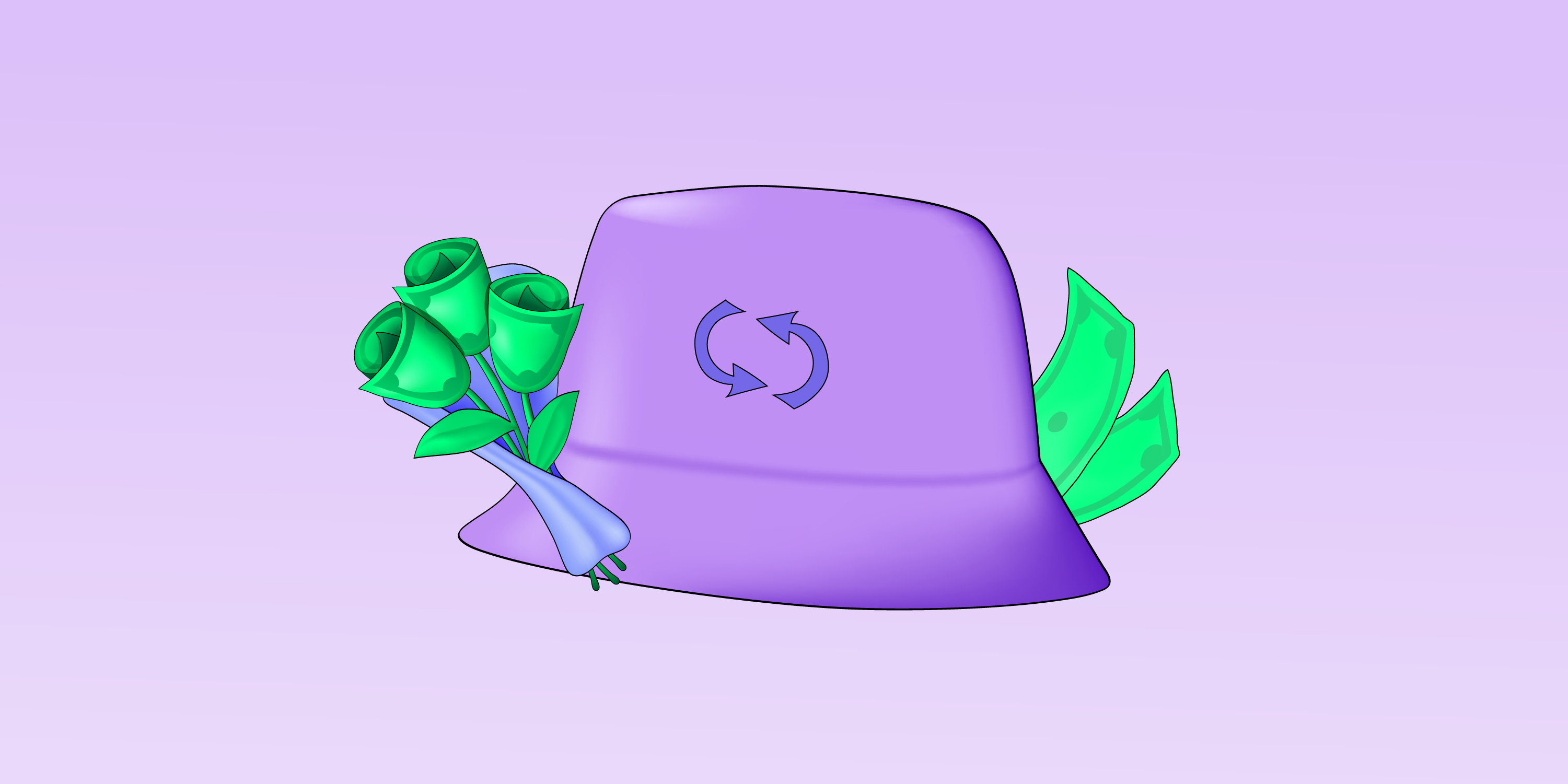 Illustration of a bucket hat