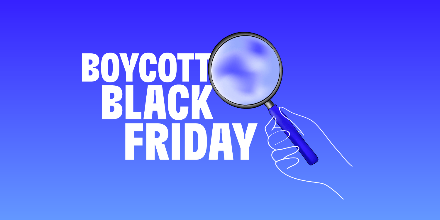 'Boycott black friday' text