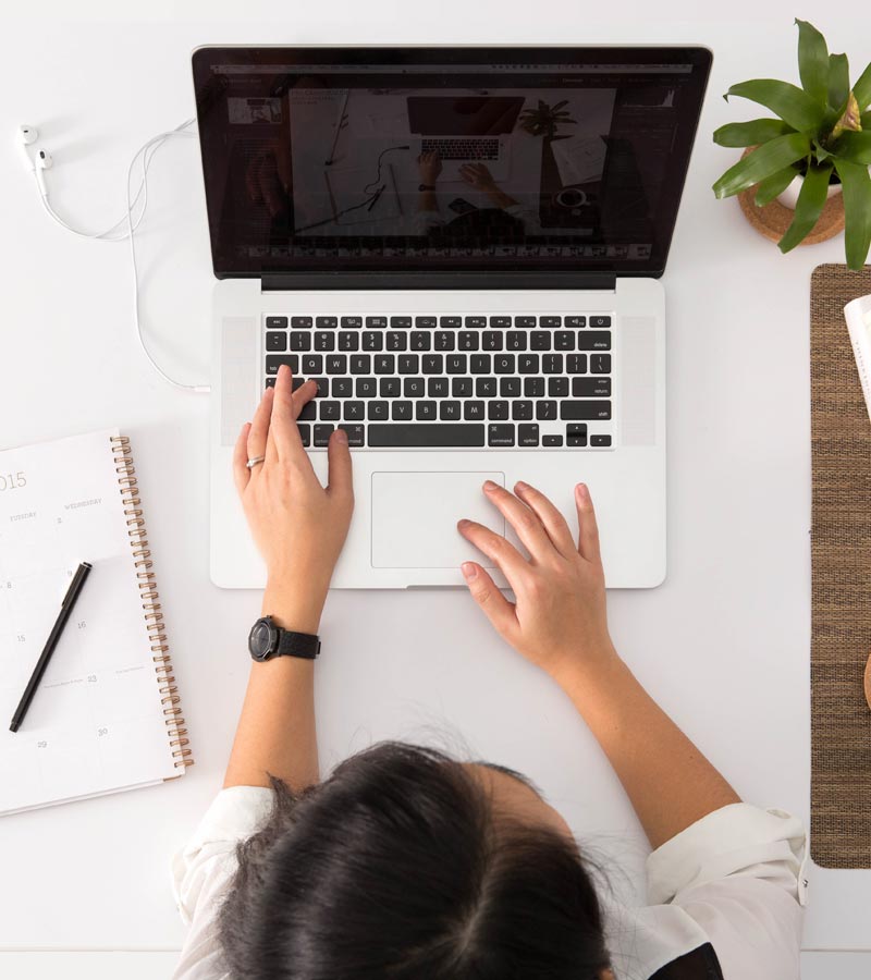 Person doing digital marketing on a computer