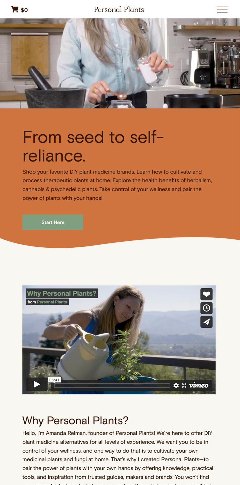 Web Design for Personal Plants