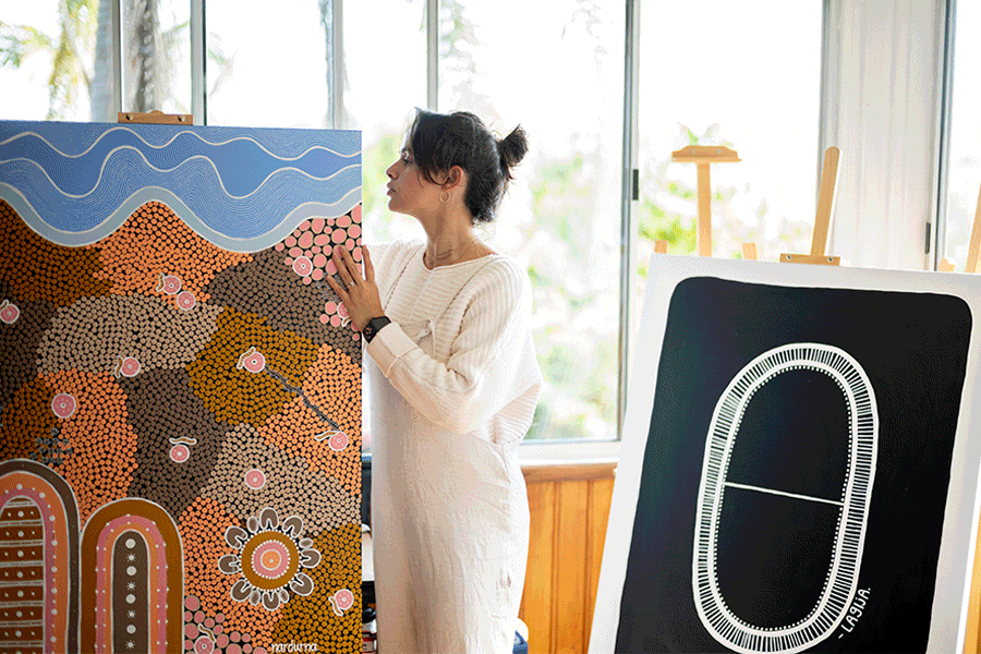 Artist Ryhia Dank says that her upbringing has had a huge impact on her work.