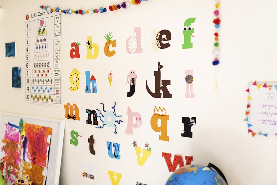 Officeworks educational decor in kids room