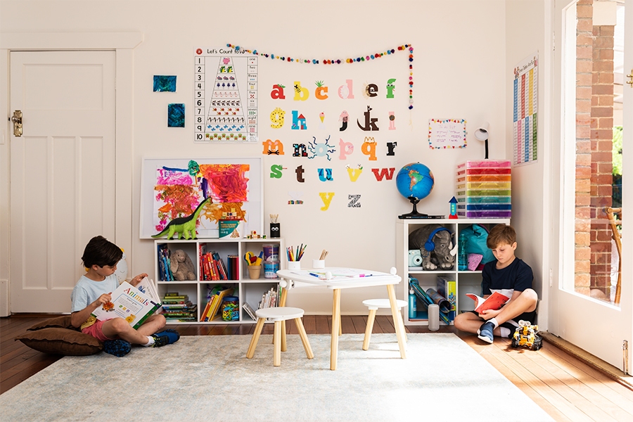 Keep kids entertained at home with a reading corner