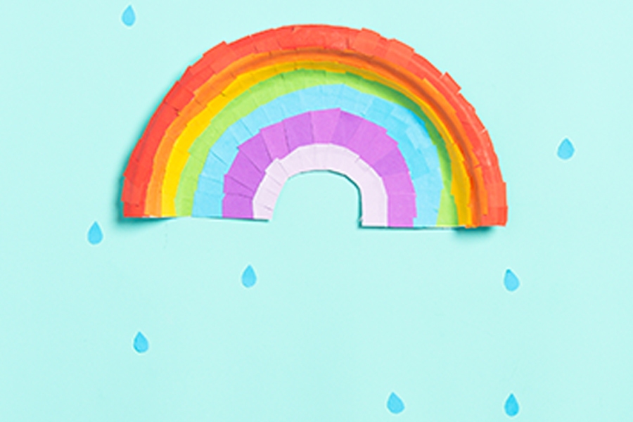 Keep kids busy at home with a rainbow arts and crafts activity