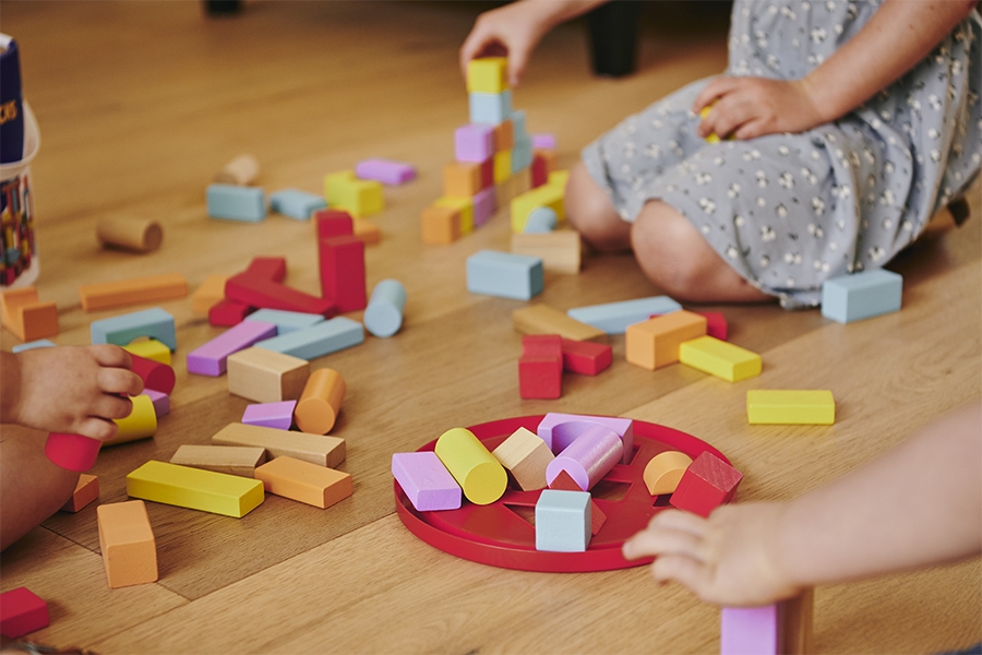 Keep kids busy at home with wooden blocks