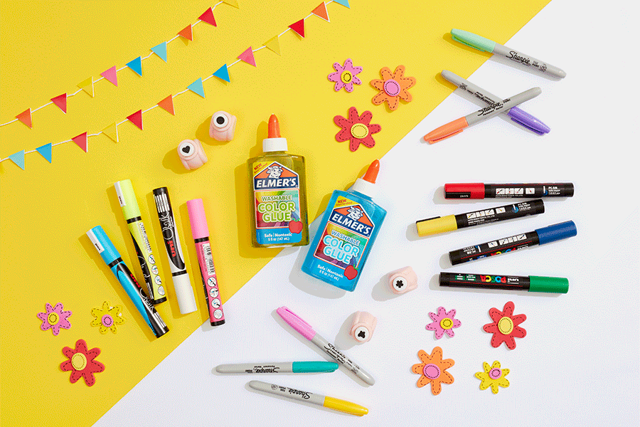 Decorate the covers of notebooks and holiday journals as a fun DIY kids craft activity.