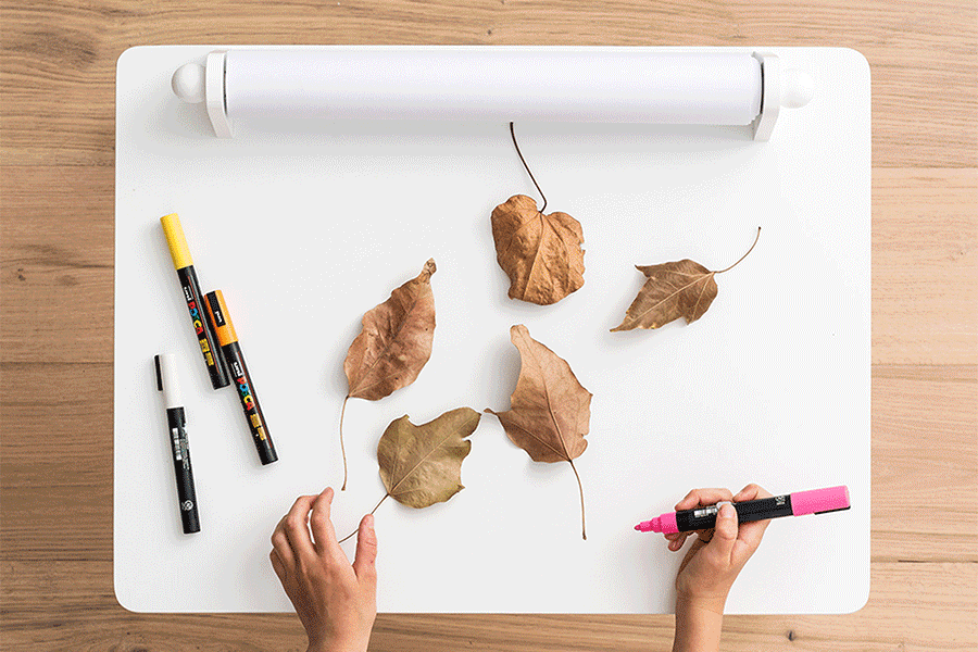 How to make easy DIY autumn leaves art with paint markers