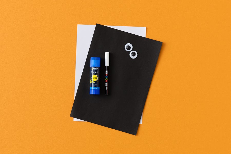Add some googly eyes, plus paper and glue and you’ll have mastered another easy Halloween craft project.