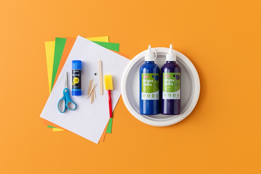 Get into crafts this Halloween with projects for kids made from paper, glue and paint, such as this cute witch.