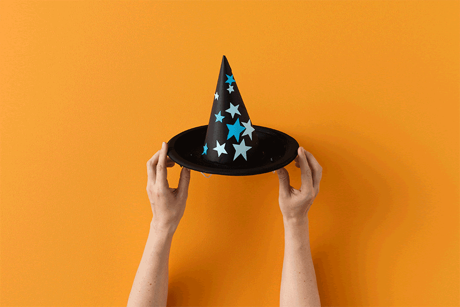 Make a witch’s hat for Halloween following the instructions in this easy crafts project for kids.
