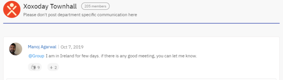 Empuls screen shot Groups and Communities