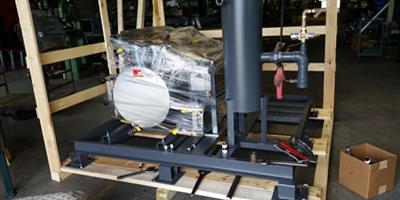 Custom skid mounted hot water boilers