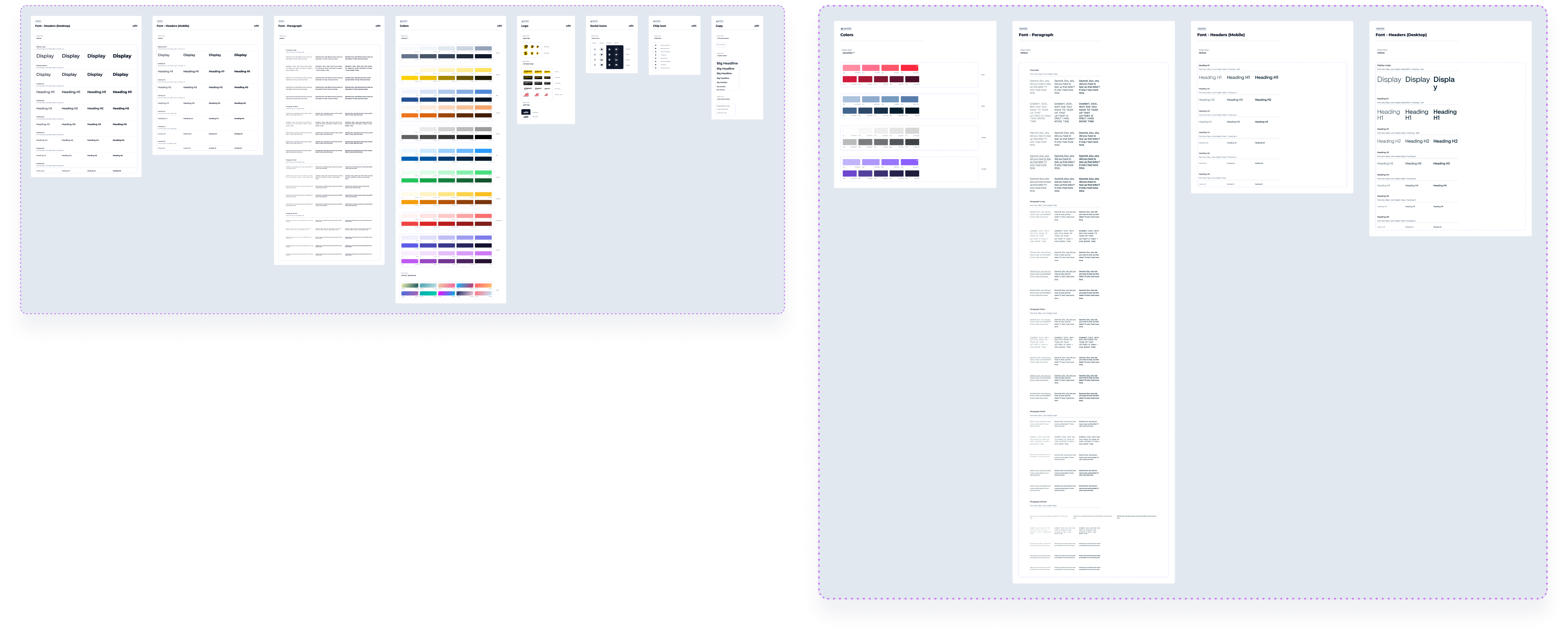 image of email design system creation with colors and typography