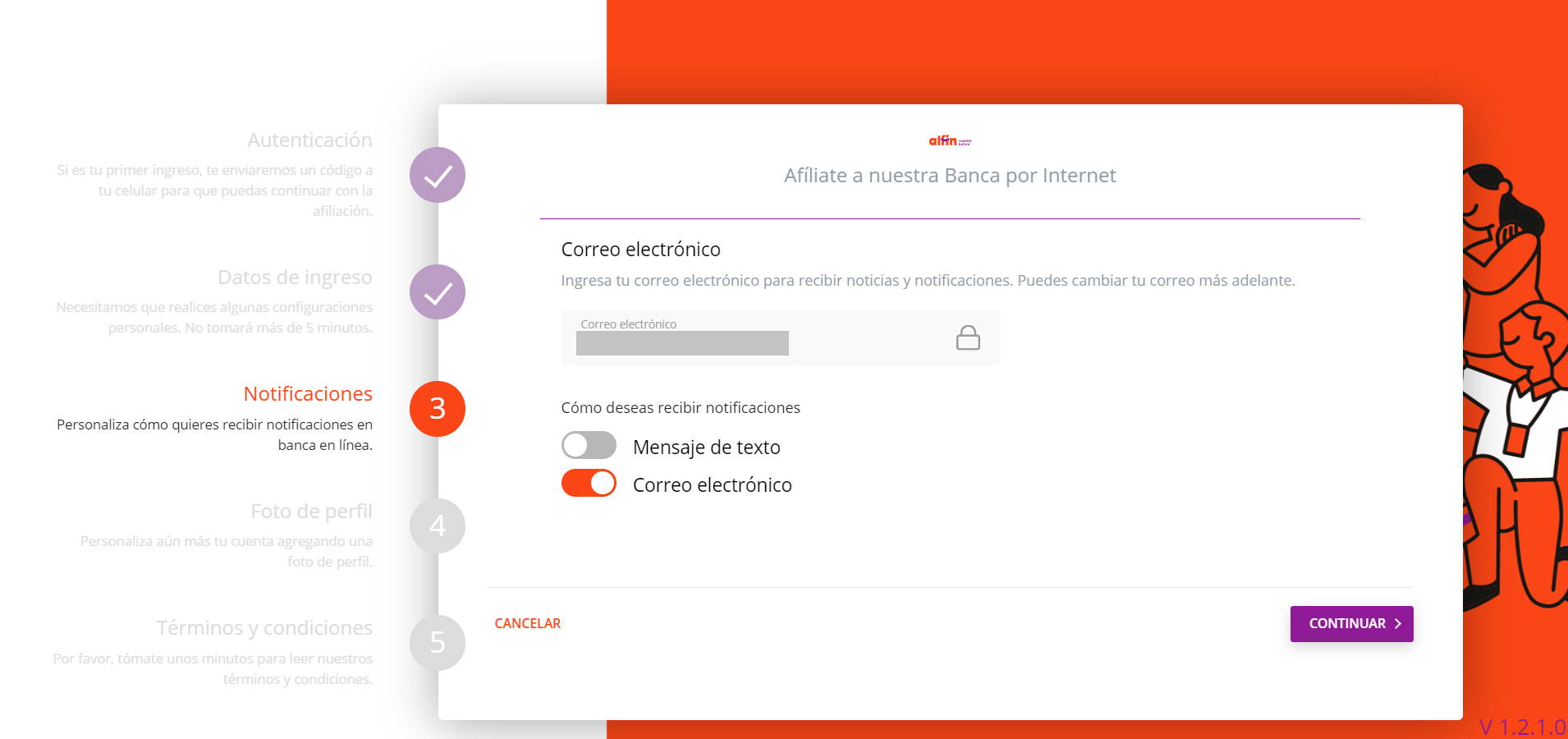 Primer ingreso a la banca en línea