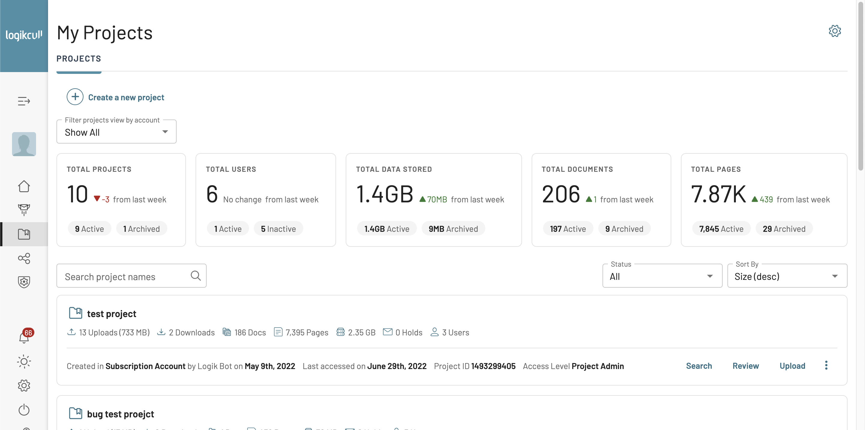 New in Logikcull: Fast React Doc Viewer, Legal Hold Attachments, Project  Dashboards, and More
