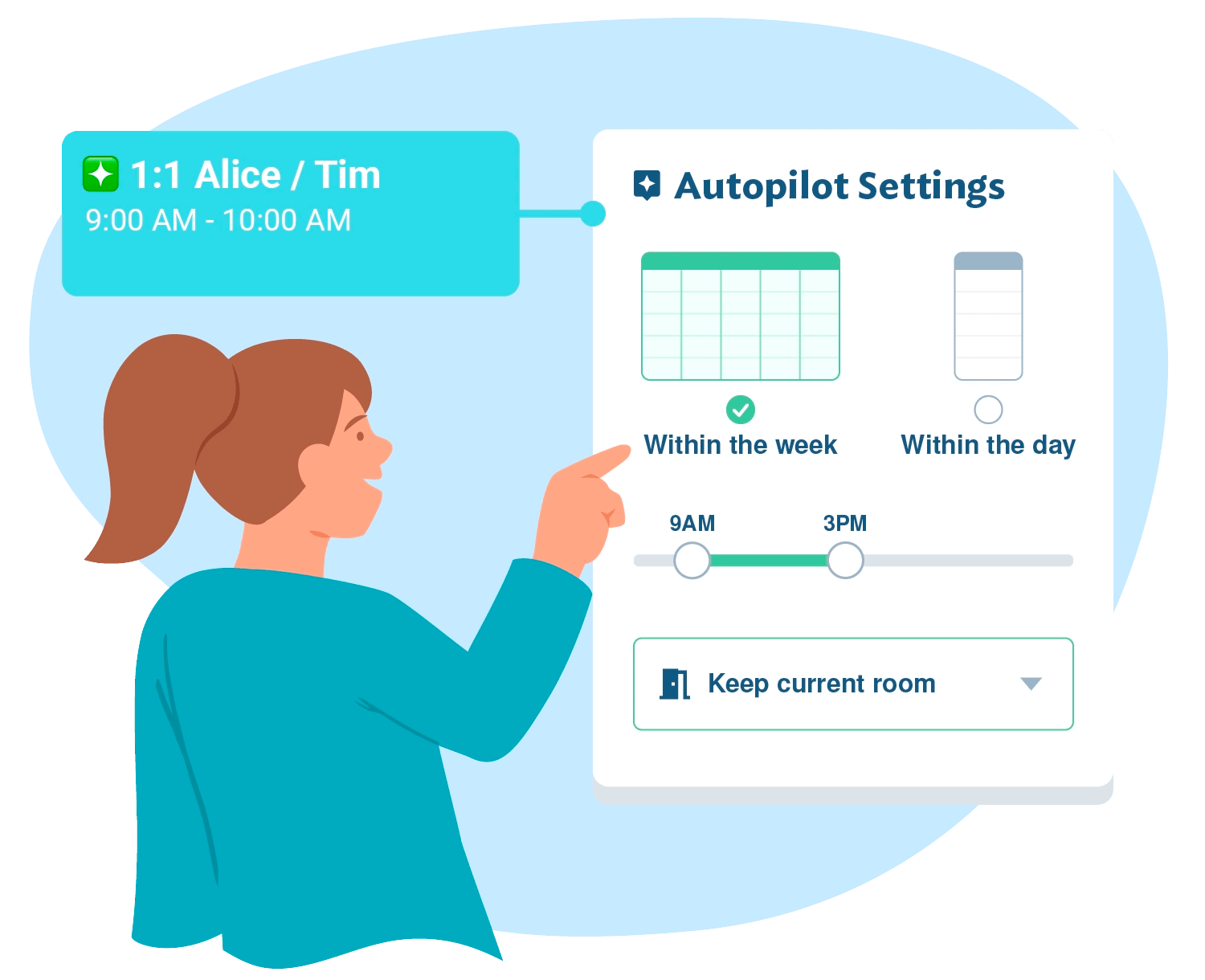 You set up your own calendar settings