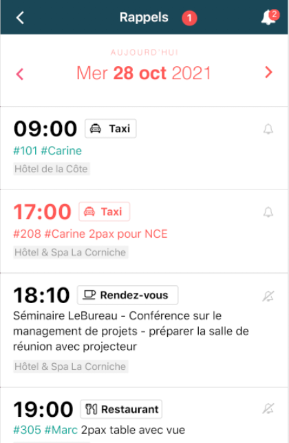 rappel duty manager cahier de consigne Dmbook LoungeUp hotel