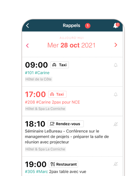 rappel duty manager cahier de consigne Dmbook LoungeUp hotel