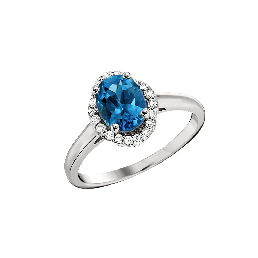Oval Gemstone and Diamond Ring | Jabel