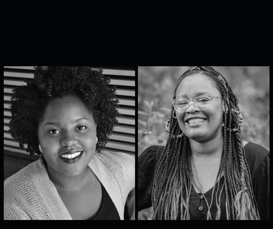 Headshots of two people smiling